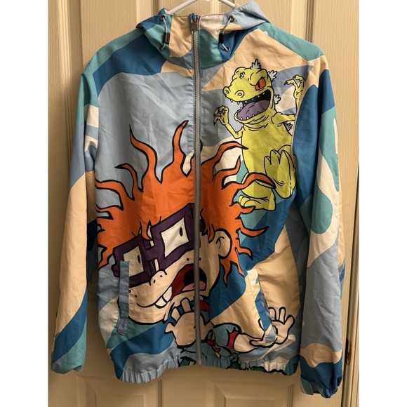 Nickelodeon Members Only Rugrats Hoodie Jacket Men's Windbreaker Size Small - Picture 1 of 5